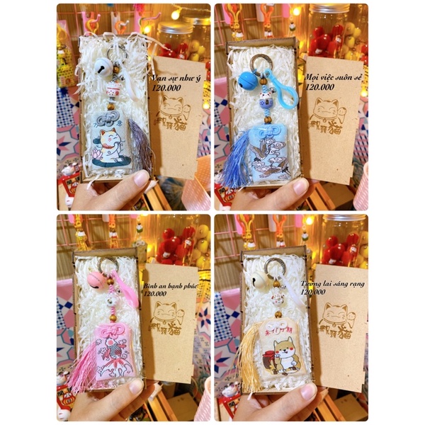 🌸Móc khoá túi phước may mắn Omamori mix by Nhà Cỏ