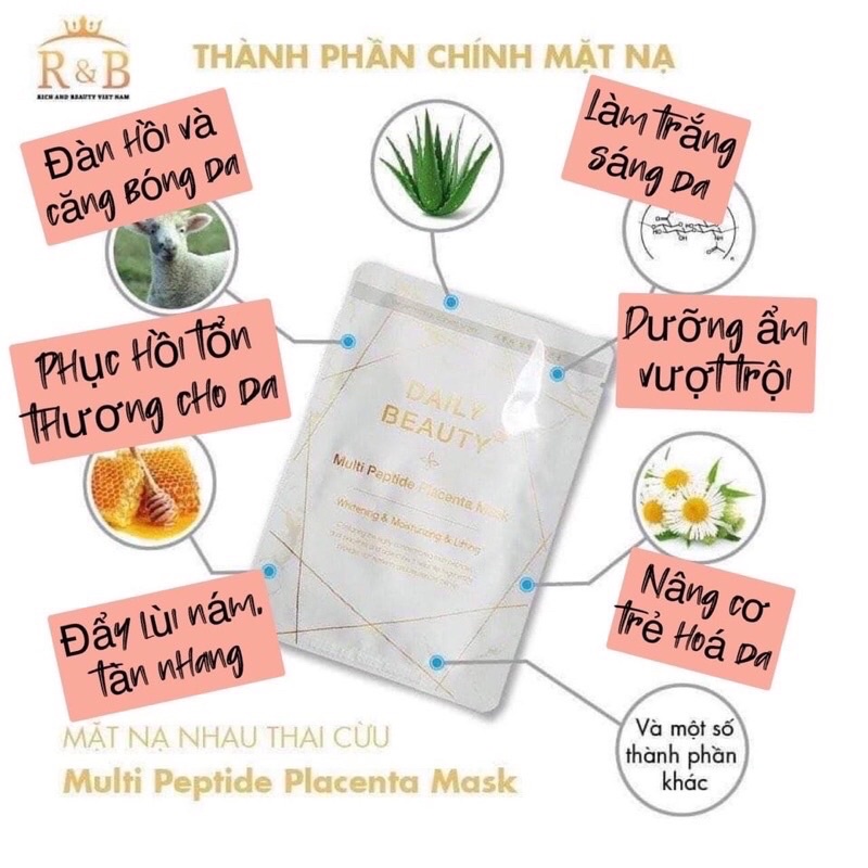 Miếng Mặt Nạ Nhau Thai.Cừu, Hàng Công Ty R&B(đủ mã vạch)