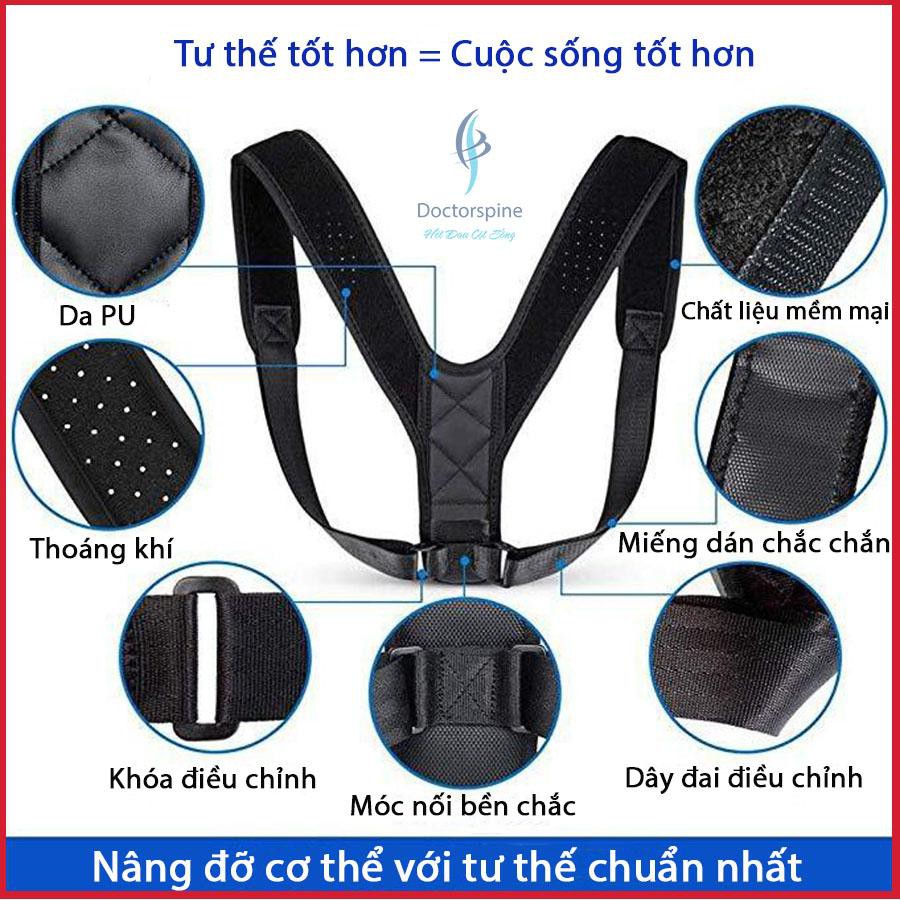 [HÀNG CÔNG TY] Đai chống gù lưng nam nữ Posture corrector - Cải thiện thoái hóa,thoát vị