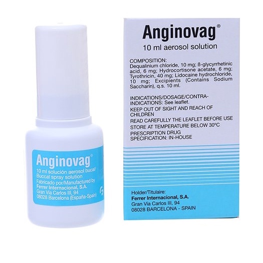 Dung dịch xịt họng Anginovag 10ml