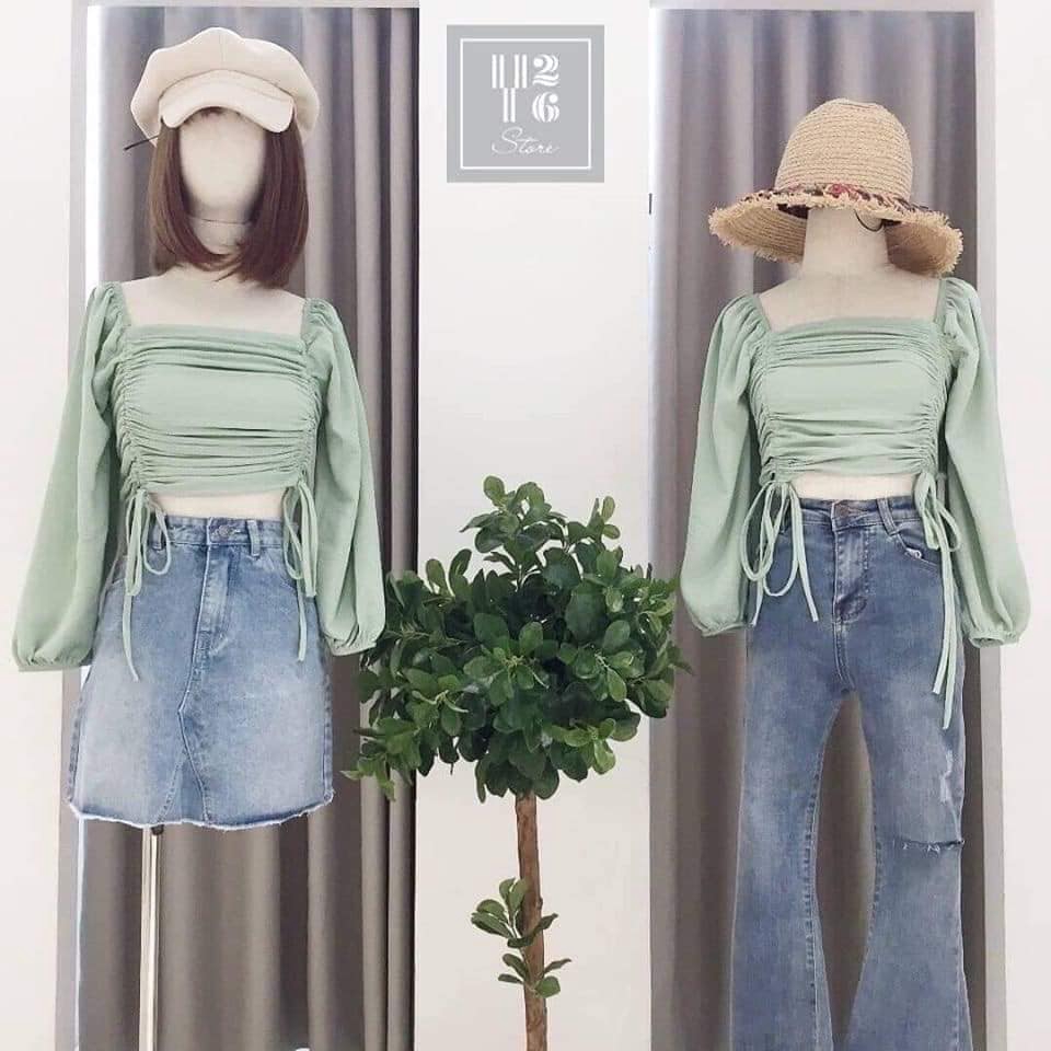 Áo nữ kiểu rút dây đũi xinh xắn