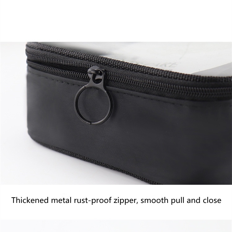 Túi Đựng Mỹ Phẩm Trong Suốt Chống Thấm Nước Có Dây Kéo Size S/M/L