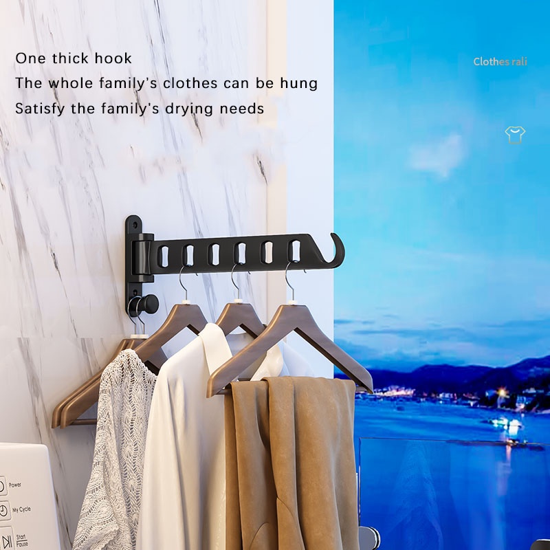 Móc Treo Quần Áo Gắn Tường Gấp Gọn Tiện Dụng