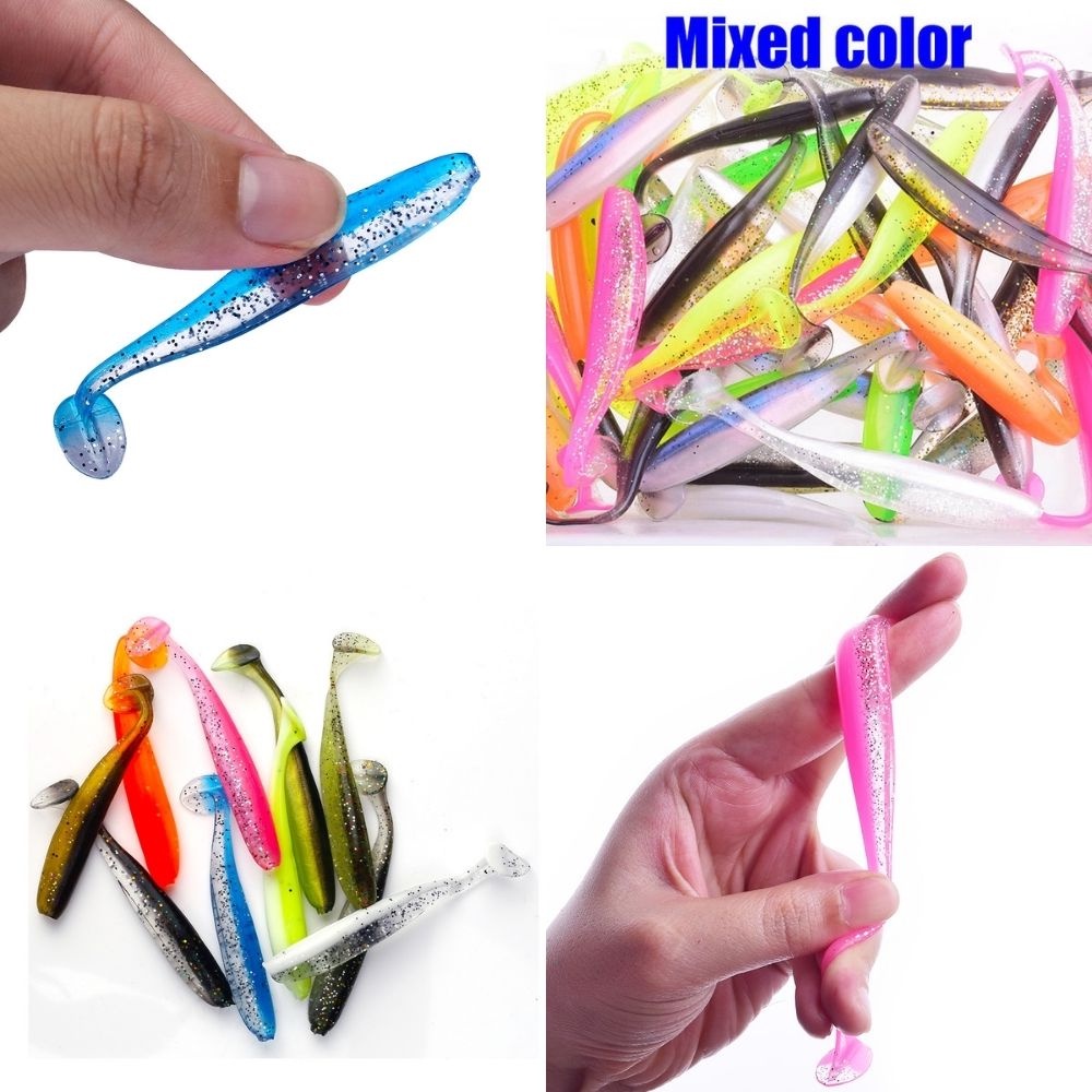 Set 5 / 1 Mồi Câu Cá Giả Mềm 55mm 70mm