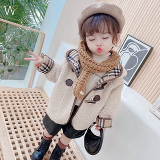 Áo Khoác Lông Cừu Dáng Dài Thời Trang Mùa Thu Bé Gái