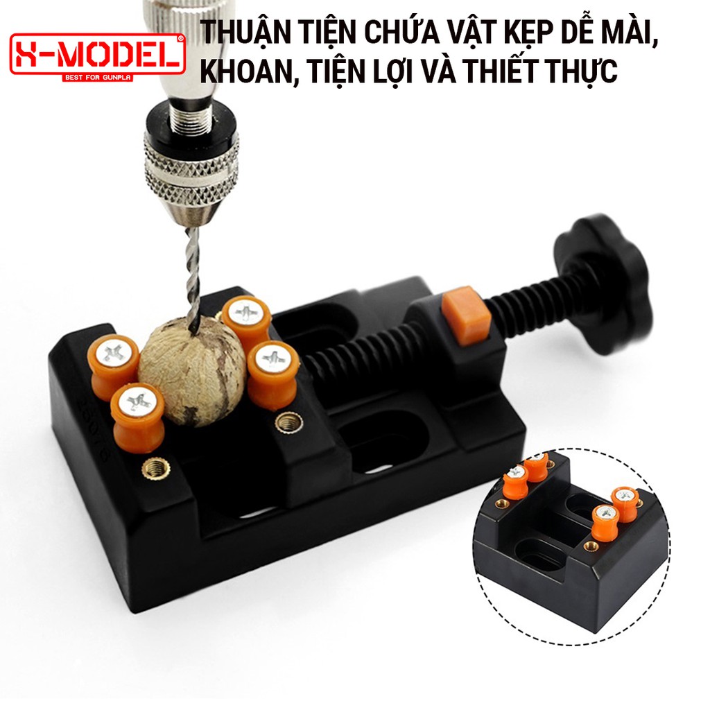 Kẹp E Tô Mini nhựa đa năng có thể điều chỉnh, 4 chốt kẹp cao su chống xầy xước vật, dụng cụ gia công phụ kiện XMODEL