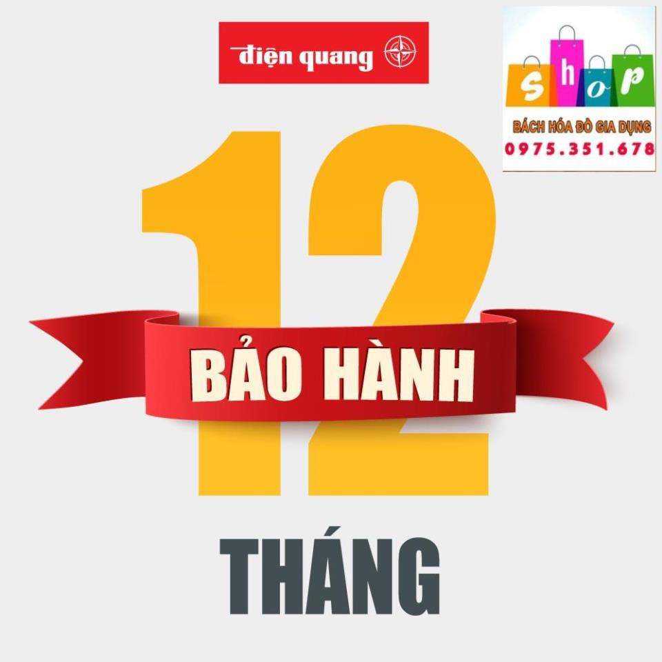 {BẢO HÀNH 12 THÁNG}Bộ vợt muỗi Điện Quang ĐQ EMR06L BLR (đen - đỏ 2in1-Đèn pin to gắn liền trên thân vợt có thể tháo rời