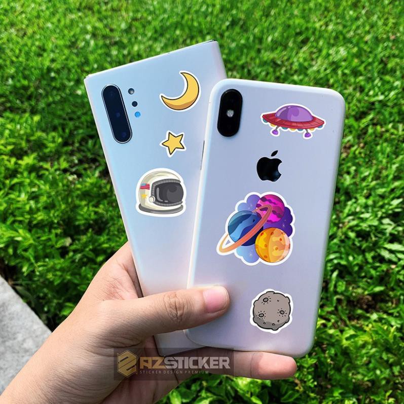 [Siêu Rẻ] Sticker Phi Hành Gia | Dán Nón Bảo Hiêm, Điện Thoại, Laptop, Bình Nước...Chống Nước, Chống Bay Màu