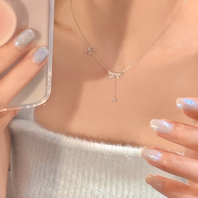 Vòng Cổ Choker Đính Nơ Đơn Giản Dễ Thương Cho Nữ