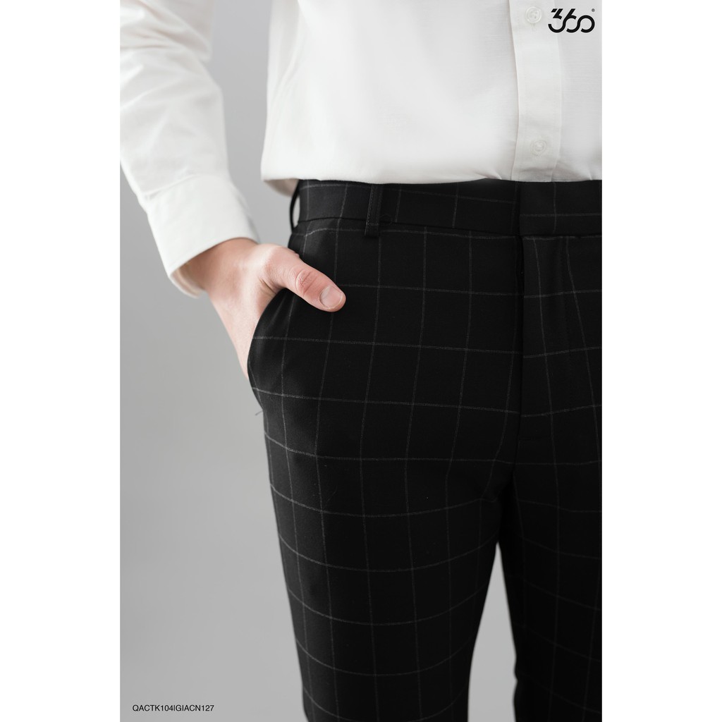 [Mã FAMALLT5 giảm 15% đơn 150K] Quần âu nam cao cấp 360 BOUTIQUE họa tiết kẻ vuông - QACTK104 | BigBuy360 - bigbuy360.vn