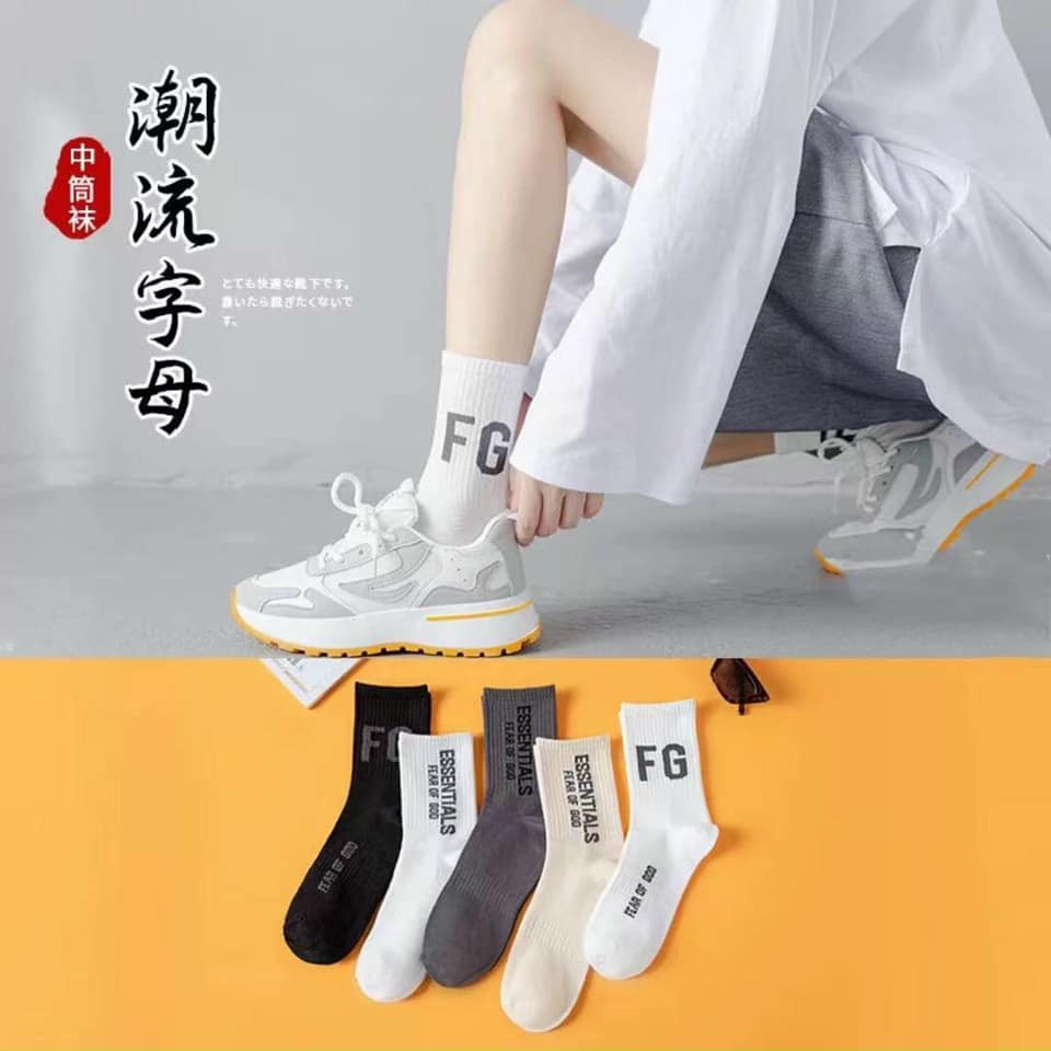 LỐ 5 ĐÔI TÁT FG CỔ CAO MỘT MÀU HÀN QUỐC CHO NỮ