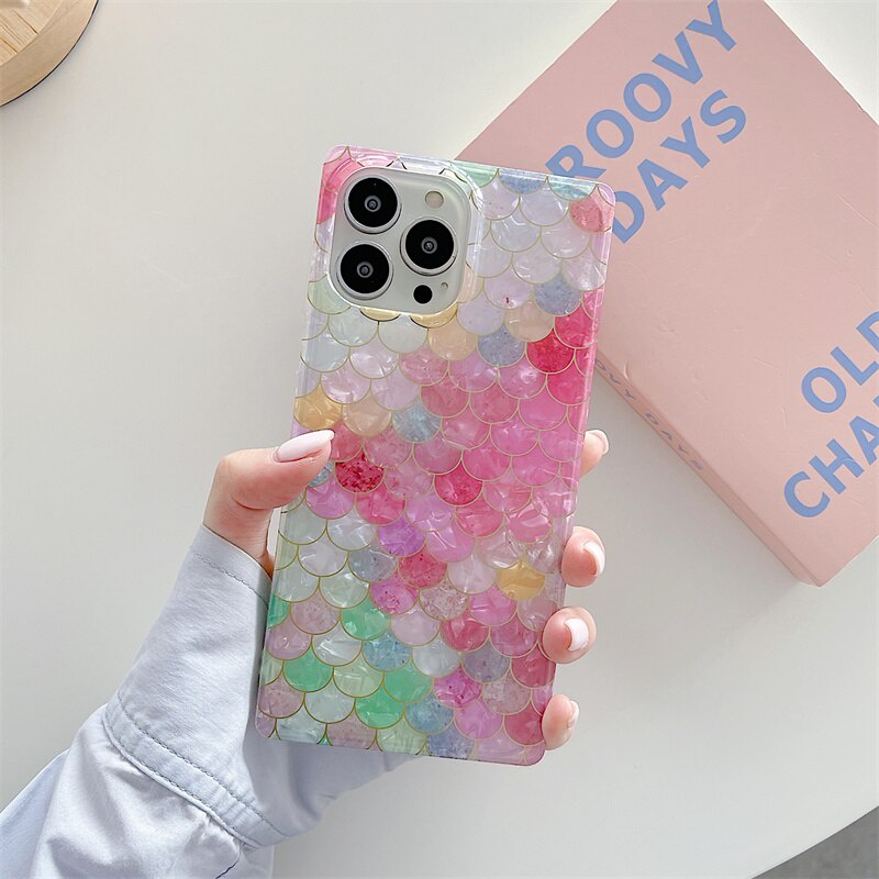 Ốp Điện Thoại Mềm Họa Tiết Vảy Cá Cho iphone 12 13 pro max 11 x xs max xr