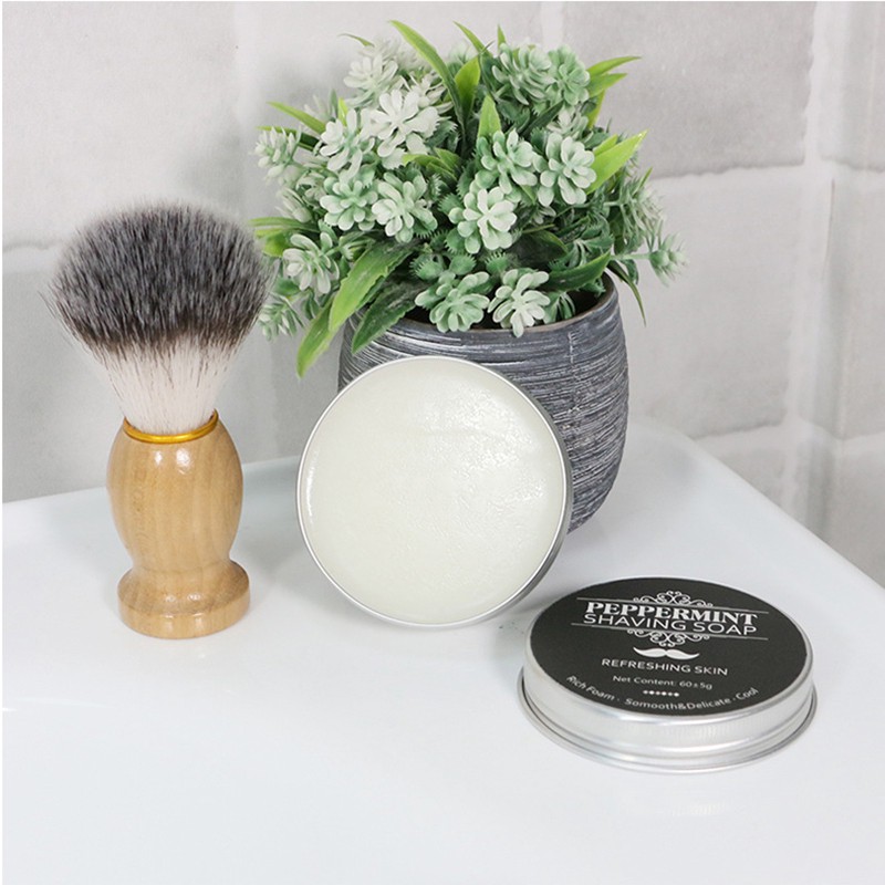 [Hàng mới về] Xà phòng bạc hà thủ công cạo râu chuyên nghiệp không gây kích thích cho nam | BigBuy360 - bigbuy360.vn