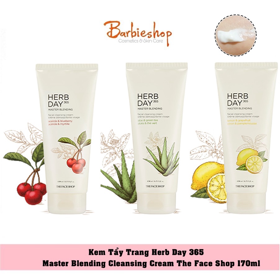 Kem Tẩy Trang Herb Day 365 Master Blending Cleansing Cream The Face Shop 170ml