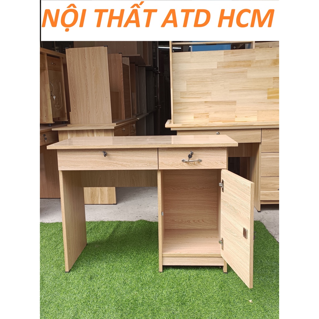 Bàn làm việc gỗ ép tại nhà và cho văn phòng có hộc khóa y hình chắc chắn HCM GIÁ RẺ