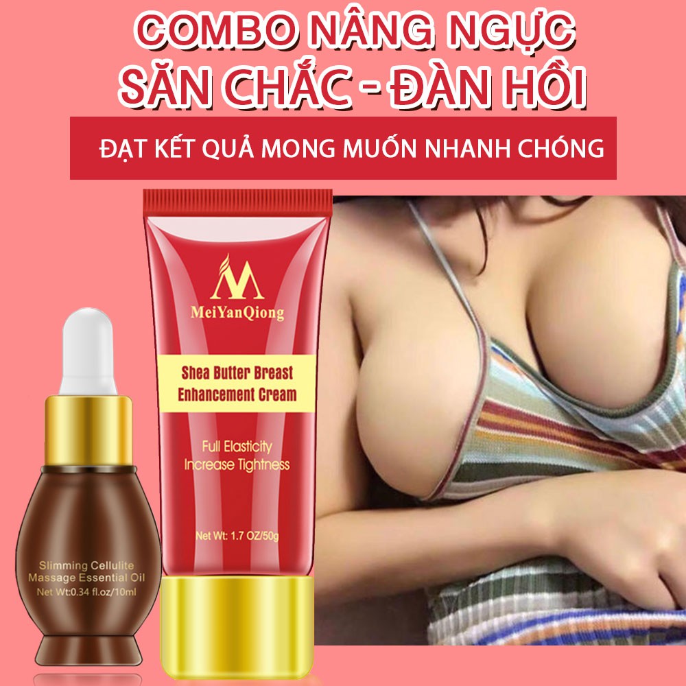 [Hàng mới về] MYQ Combo Nâng Ngực 1 Tinh Dầu Hoa Oải Hương + 1 Kem Massage Nở Ngực Chiết Xuất Bơ Hạt Mỡ ( Có Che Tên )