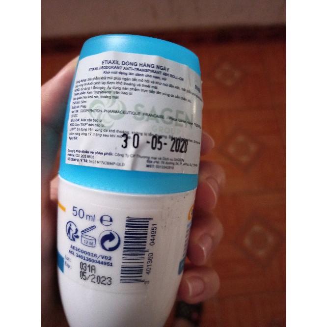 Lăn Khử Mùi EtiaXil 50ml
Anti-Perspirant Deodorant 48h Roll-On