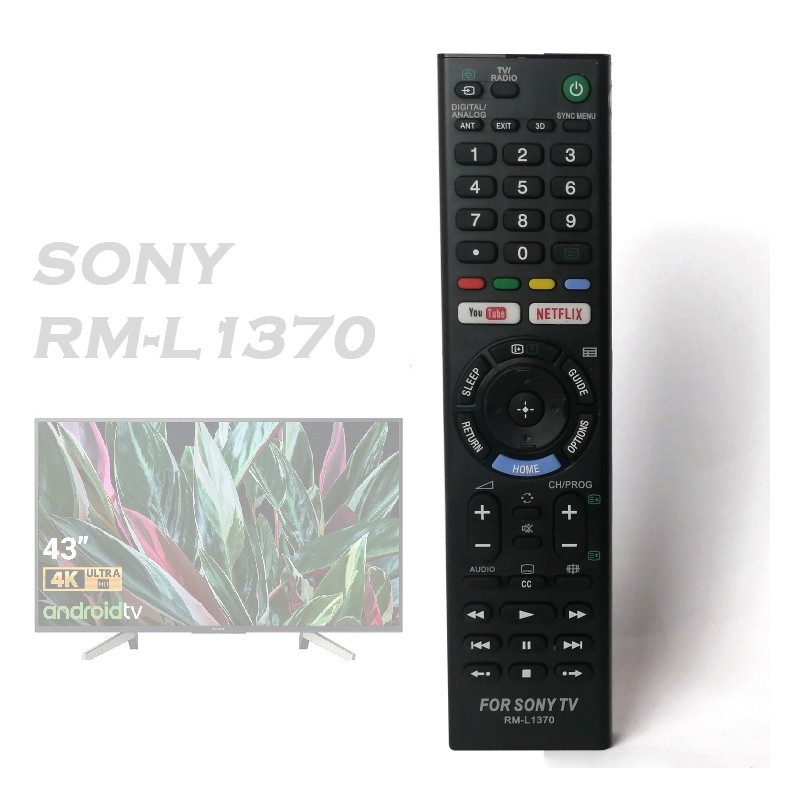 Điều Khiển tivi SONY Smart RM-L1370 có nút NETFLIX-YOUTUBE tương thích nhiều đời TV