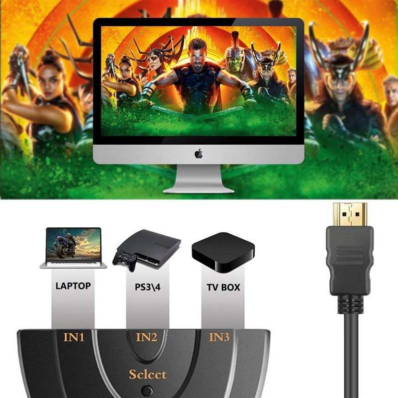 Dây Cáp Chuyển Đổi HDMI 4K 2K 3 Trong 1 Ra 1080P HD Cho PS3 / 4 XBox HDTV PC