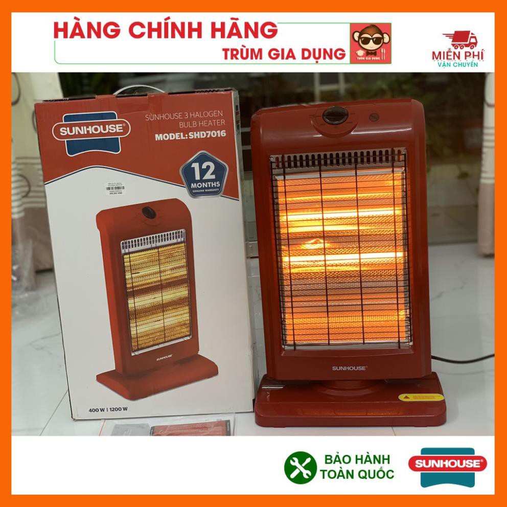 Đèn sưởi 3 bóng Sunhouse SHD7016, Máy sưởi sunhouse SHD7016, tốc độ làm ấm nhanh, tỏa nhiệt đều.