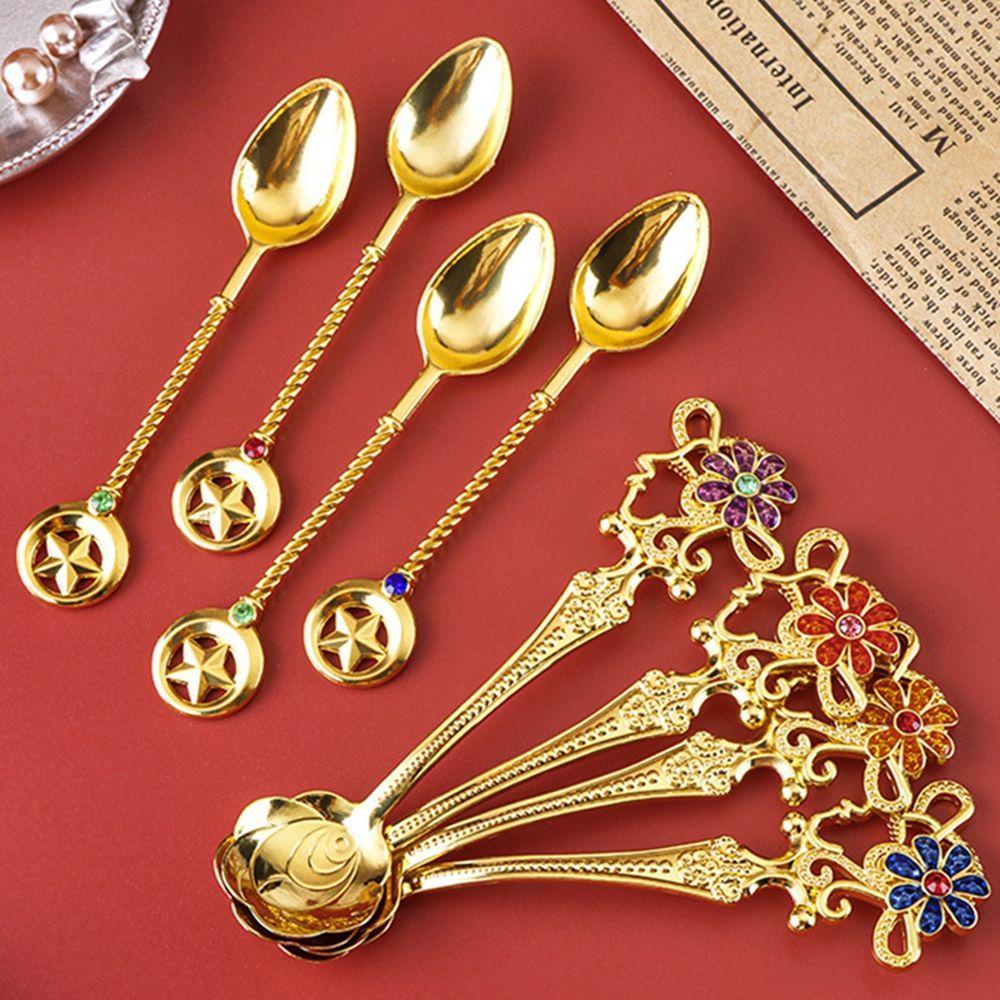 MOCHO Bộ Muỗng Nĩa Cà Phê Phong Cách Hoàng Gia Vintage