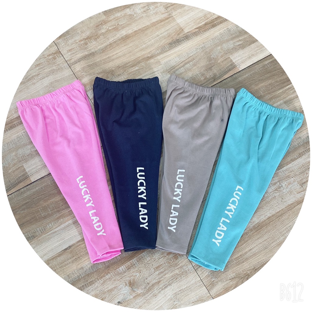 Quần legging cho bé gái chữ LUCKY