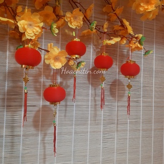 Set 5 Lồng đèn tròn đỏ trang trí Tết