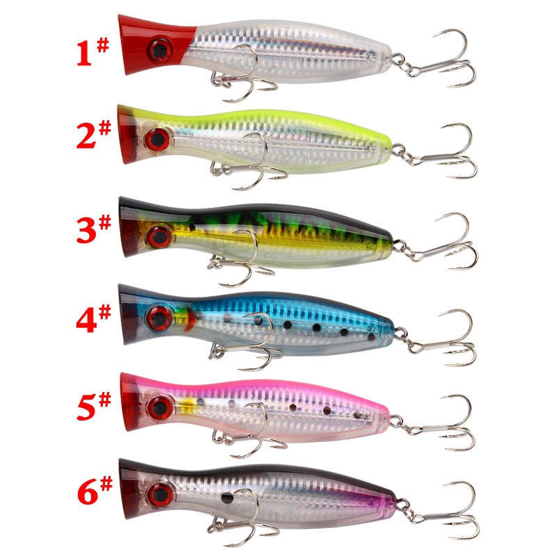 1Pcs 12cm 40g Big Popper Fishing Lure 8 Colors Hard Artificial Bait Crankbait Swimbait Pike Bait