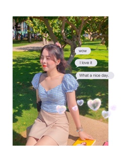 Lily Top ( áo croptop tay phồng )