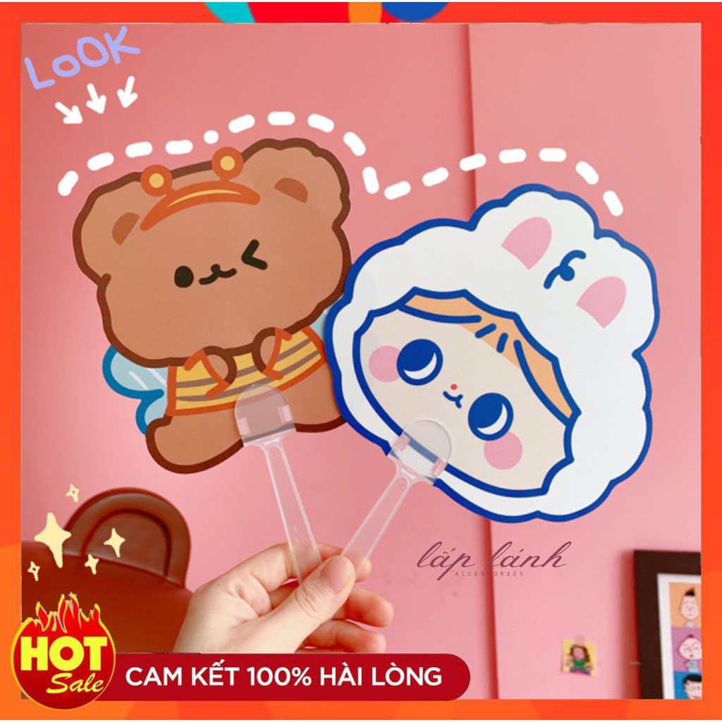 [HOT] QUẠT NHỰA CẦM TAY MINI HOẠ TIẾT HOẠT HÌNH ĐÁNG YÊU NHIỀU KIỂU TUỲ CHỌN PHONG CÁCH HÀN QUỐC