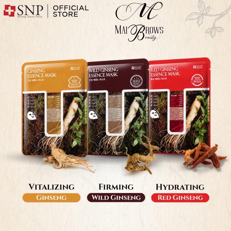 Bộ 5 miếng mặt nạ  sâm SNP chính hãng