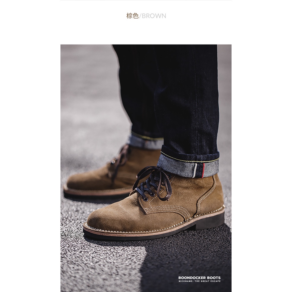 MADEN Hàng Mới Về Giày Bốt Nam Cổ Thấp Thời Trang Anh Quốc Mới Mùa Thu Mới M430