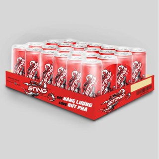 HSD 06.2021 Thùng 24 lon nước tăng lực Sting hương dâu 330ml
