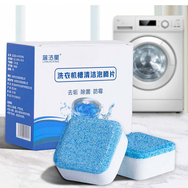 [HCM] Hộp 12 Viên Tẩy Vệ Sinh Lồng Máy Giặt, Sủi sạch vi khuẩn, Tẩy Sạch Cặn Bẩn Lồng Giặt