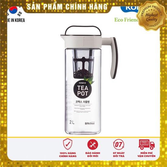 Bình nước nhựa pha trà có tay cầm KOMAX Hàn Quốc 2L