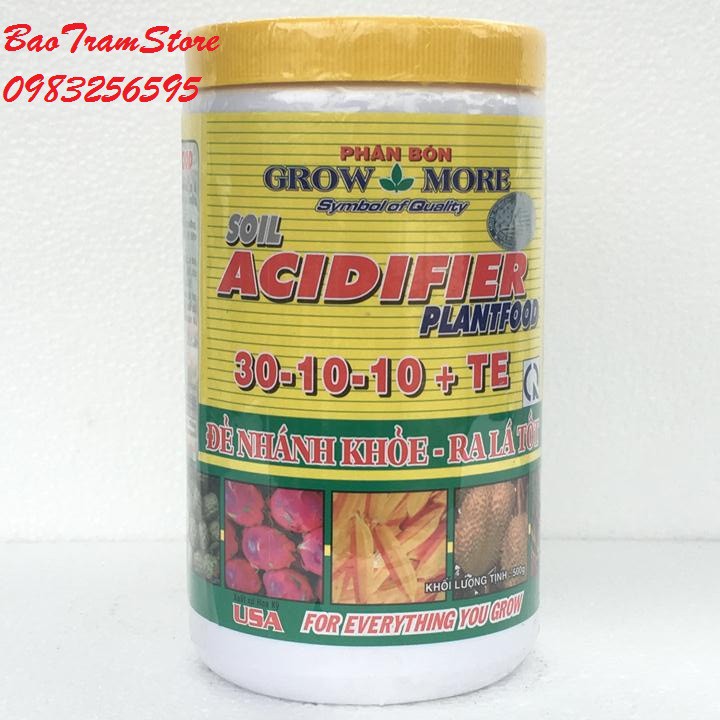 Phân bón lá cao cấp Growmore 30-10-10+TE đẻ nhánh khỏe - ra lá tốt hộp 500g