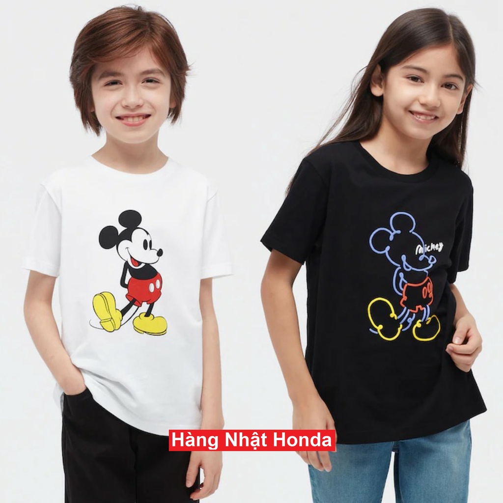 [Auth Uniqlo] Mickey UT áo thun hoạt hình ngắn tay trẻ em