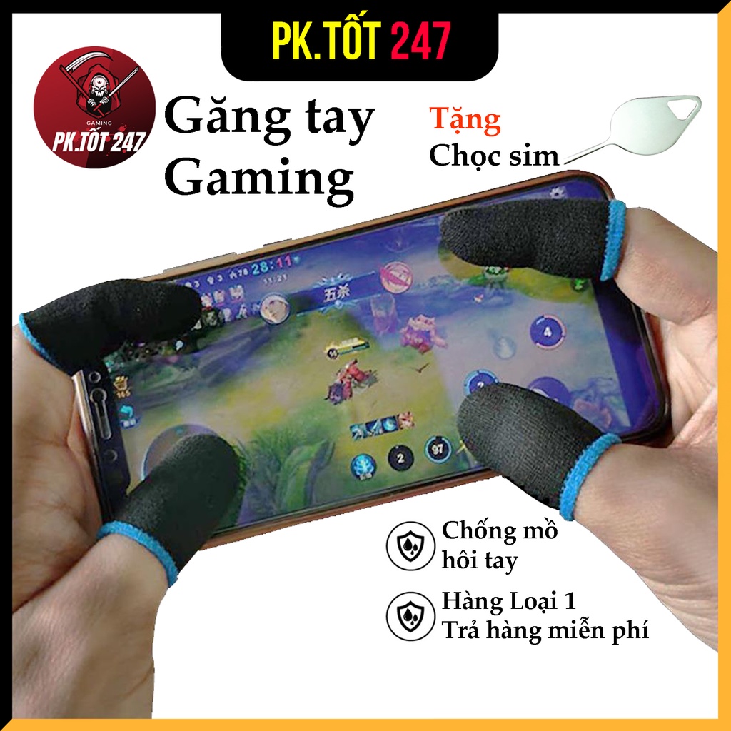 Găng Tay Chơi Game Chống Mồ Hôi Tay Sợi Bạc 24 Kim - Chính Hãng HD DESIGN