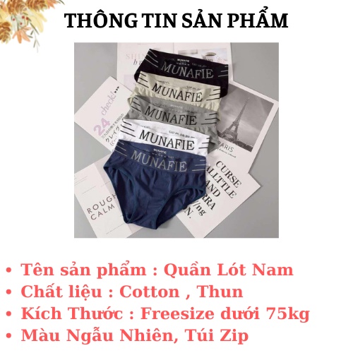 ComBo 4 Quần Sịp Nam  FREESHIP  Quần Lót Nam Munafile AMYBRA 899