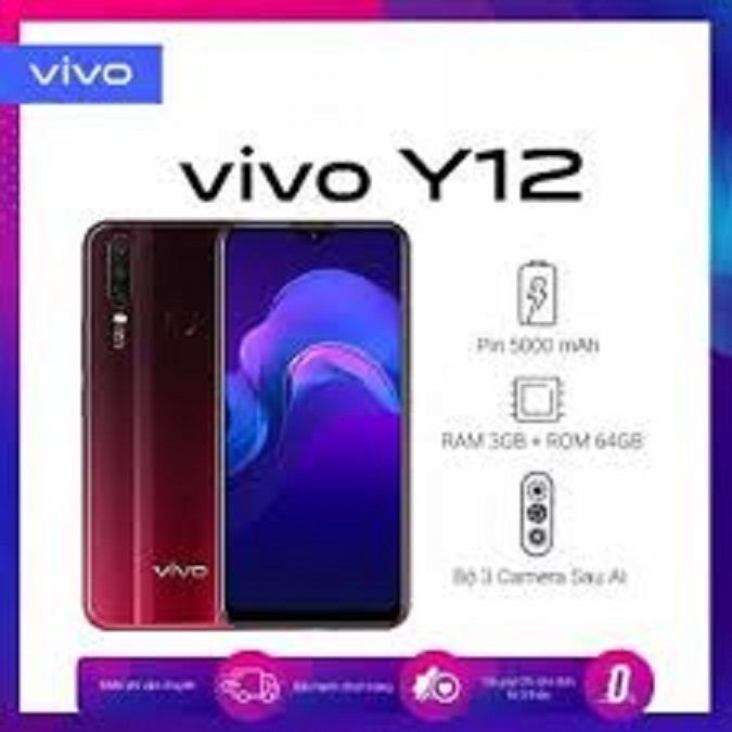Điện thoại Vivo Y12 2sim ram 8G rom 256G mới Chính Hãng, Màn hình 6.35inch, Camera đẹp Sắc Xảo GGS 06