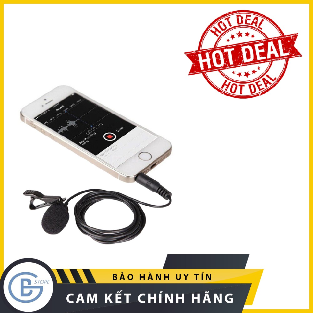 Micro thu âm cài áo không dây BOYA Lavalier, Smartphone and GoPro Mic BY-LM10 dành cho điện thoại, máy tính bảng