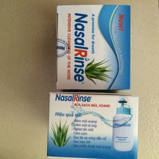 Bình rửa mũi nasalrinse và muối rửa