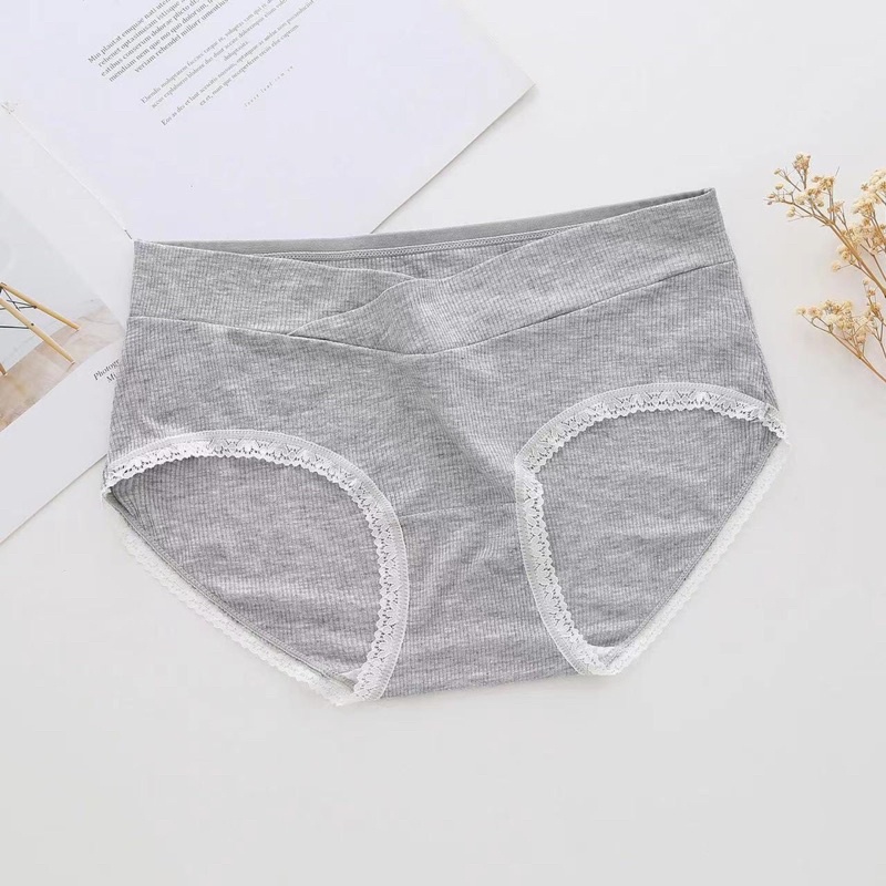 Quần bầu lót cạp chéo kháng khuẩn ,mềm mịn,co giãn nhẹ,pha ren ,màu xinh xỉu-có size theo từng chu kì