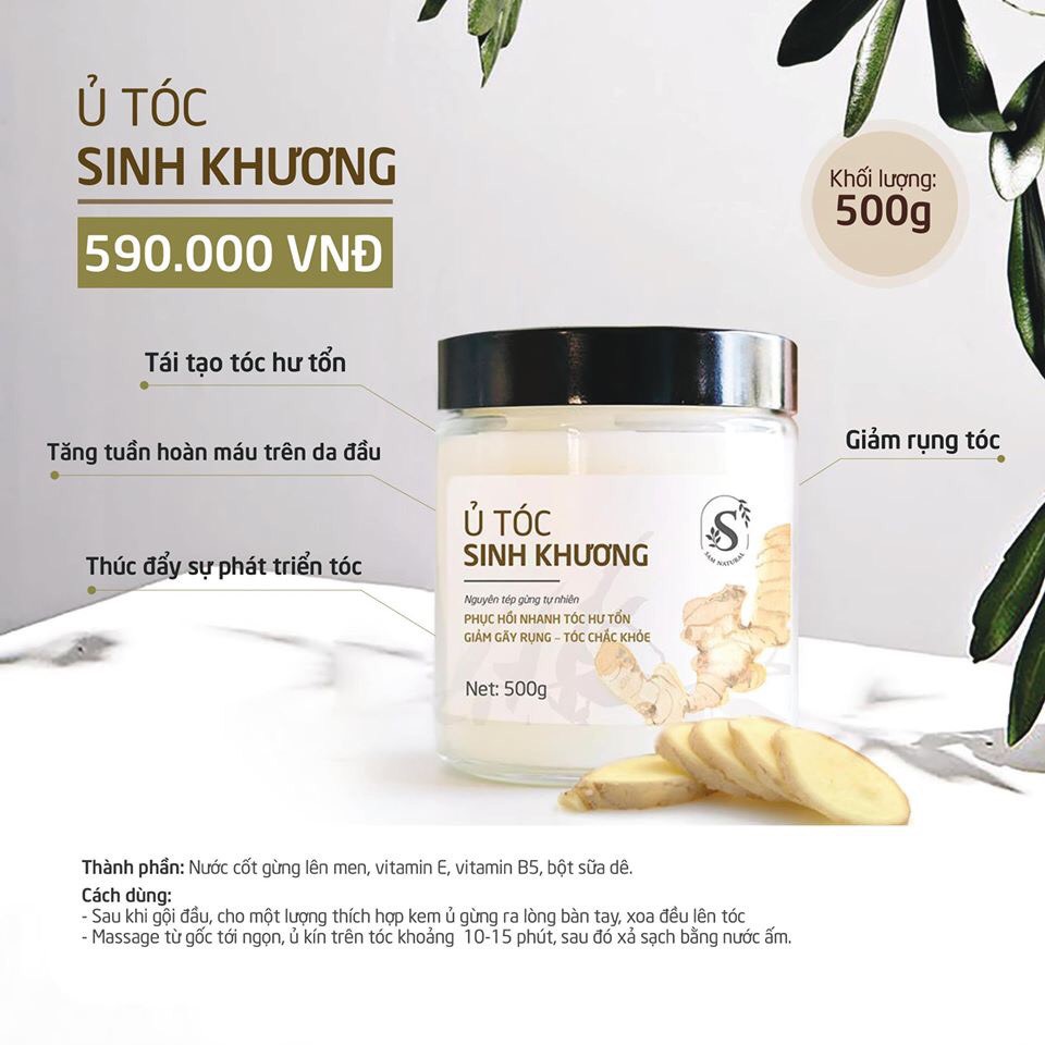 Ủ tóc Sinh Khương SAm Natural  - 500gram