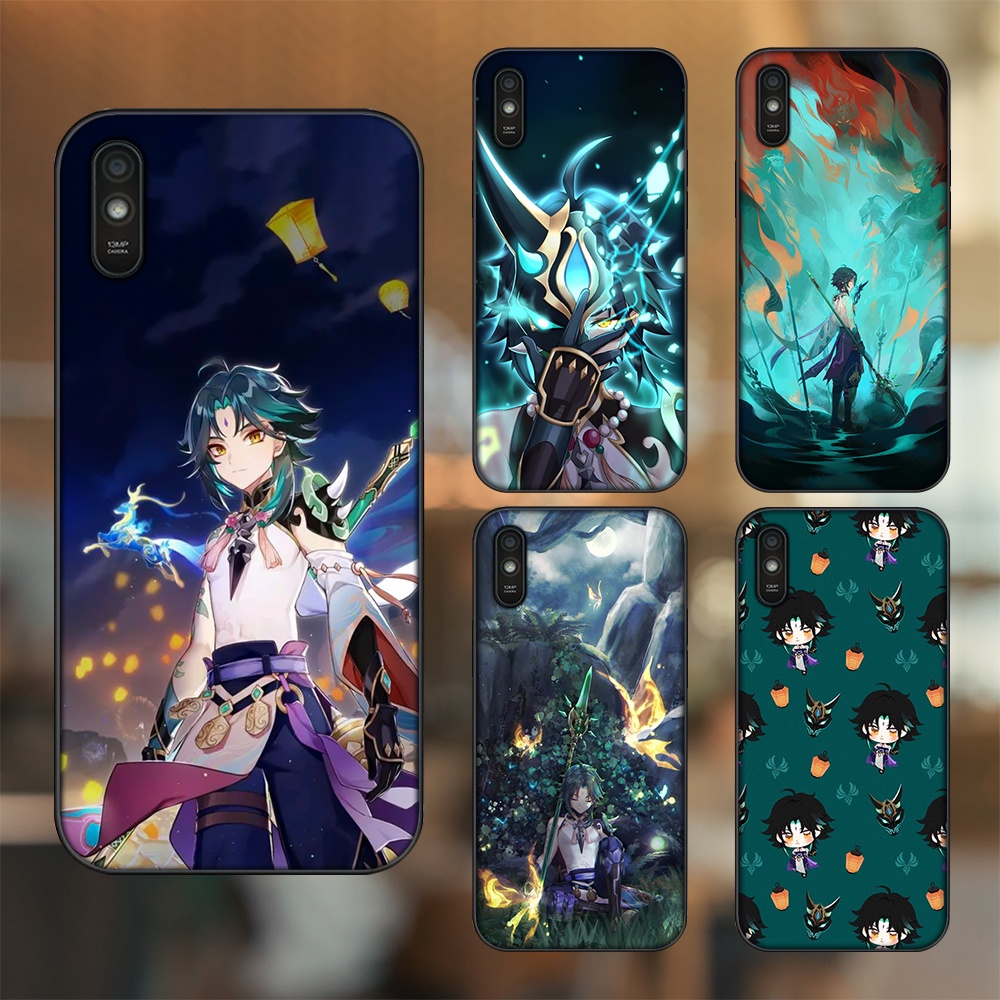 Ốp lưng Xiaomi Redmi 9A viền đen in hình Xiao Genshin Impact