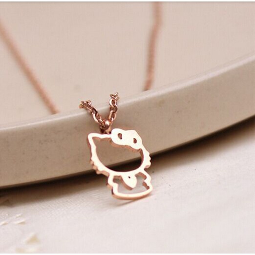 Bán dây chuyền titan chú mèo baby mạ vàng 14k