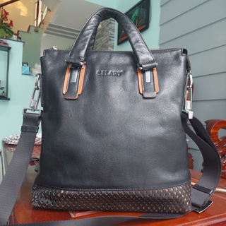 Thanh lí túi nam da thật hiệu S.PLART vừa lap 12 inch