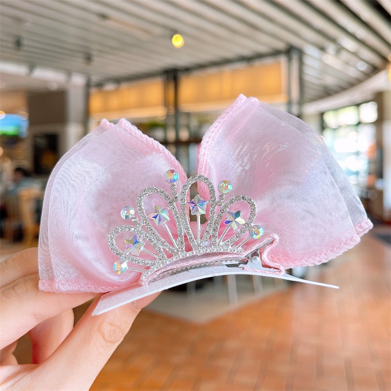 1 Kẹp Tóc Hình Vương Miện Công Chúa Thời Trang Cho Bé Gái