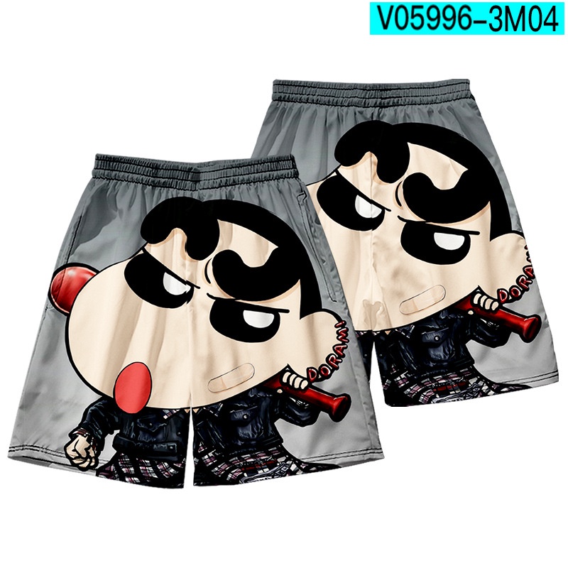 Quần Short Nam In Hình Cậu Bé Bút Chì Shin-Chan Phong Cách Mới