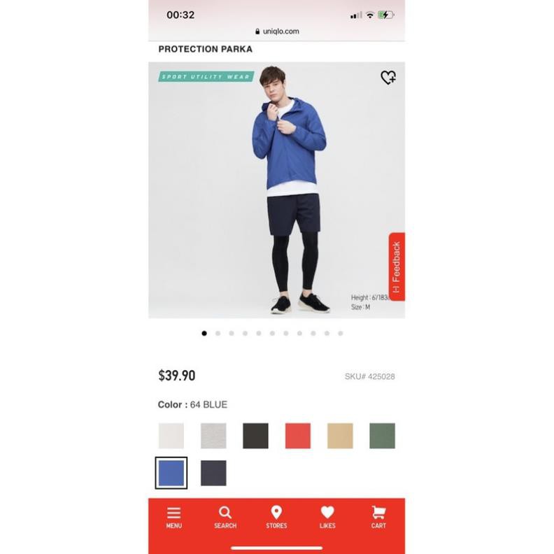 Áo Uniqlo vải dù chống nắng chống gió  ྇ ˇ